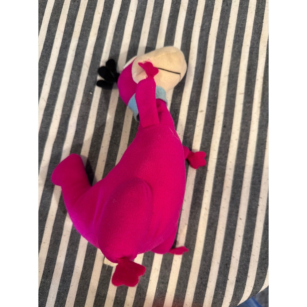 Vintage Hanna Barbera Dino The Flintstones Plush Magenta Dinosaur 8.5 Inch Toy